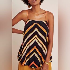 Anthropologie Maeve Sacha Swing Geometric Printed Blouse XXS